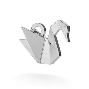 Origami labuť přívěšek stříbrný, ODL-00031