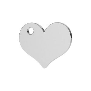 Malá destička rytina srdce - LK-0573 - 0,50 9,5x12 mm