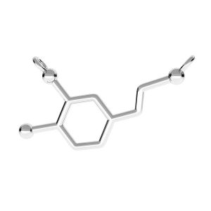 Dopamin chemický vzorec přívěsek, stříbro 925, ODL-00148