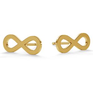 Znamení nekonečna náušnice zlato 14K LKZ-00589 KLS - 0,30 mm