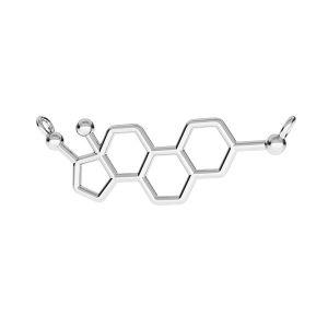 Estrogen chemický vzorec přívěsek, stříbro 925, ODL-00281