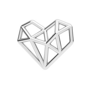 Origami srdce přívěšek stříbrný, ODL-00299