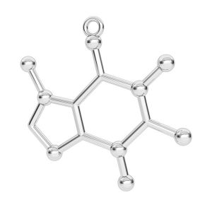 Kofein chemický vzorec přívěsek, stříbro 925, ODL-00328
