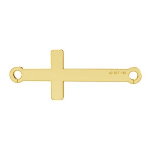 Horizontální kříž privesek, zlato 14K, LKZ-00524 - 0,30