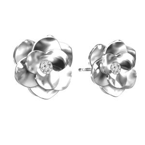 Ruže náušnice ODL-00041 KLS - CRYSTAL