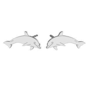Delfín náušnice, stříbrný 925, LK-1386 KLS - 0,50