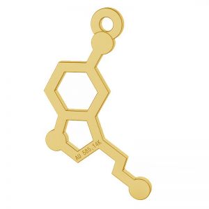 Serotonin chemický vzorec přívěsek zlato 14K LKZ-06064 - 0,30
