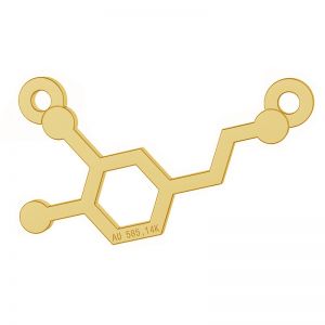 Dopamin chemický vzorec přívěsek zlato 14K LKZ-06062 - 0,30