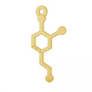 Dopamin chemický vzorec přívěsek zlato 14K LKZ-06063 - 0,30