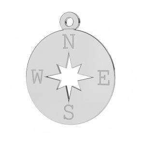 Kompas větrná růžice přívěsek stříbrný, LKM-2015