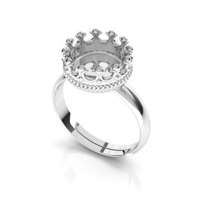 Kulaté prsten z pryskyřice, stříbrný 925, ODL-00681 U-RING
