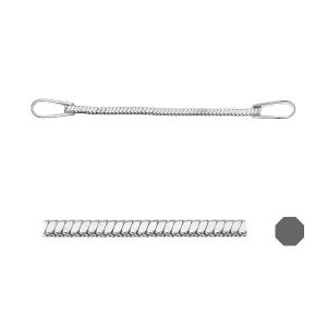 Krátký řetěz*stříbro 925*SNAKE 020 DC8L (25 - 100 MM) - VER.2