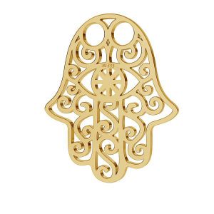 Hamsa ruka přívěsek zlato 8K LKZ-30001 - 0,30 15x20 mm
