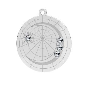 Měs&iacute;c př&iacute;vě&scaron;ek*stř&iacute;brn&yacute; 925*LKM-2625- 0,50 22x23,5 mm