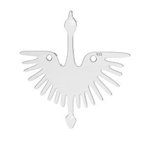Přívěsek - Holubice - Letící pták - Spojovací element  *stříbro 925, LKM-2824 - 0,50 25x25 mm