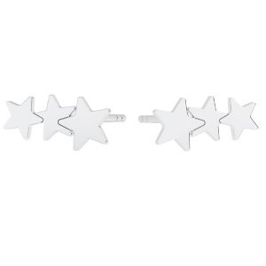 Hvezda náušnice*stříbrný 925*KLS LKM-2984 - 0,50 5,2x10,3 mm