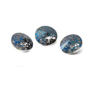 Kolo krystal 10mm, RIVOLI 10 MM GAVBARI METALIC BLUE PATINA