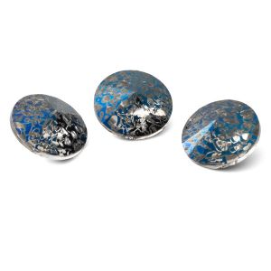 Kolo krystal 12mm, RIVOLI 12 MM GAVBARI METALIC BLUE PATINA