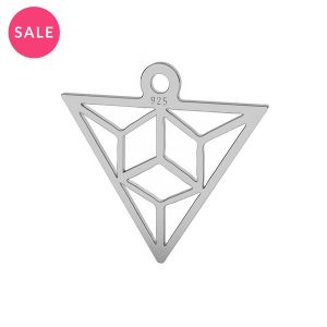Origami trojúhelník přívěšek stříbrný, LK-1508 - 0,50