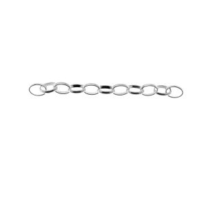 Chain extension 8cm, sterling silver 925, ROLO OVAL 200 8 cm