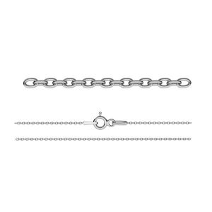 Rhodiovaný řetěz stříbrný 925, A 030 45 cm