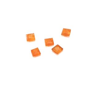 NÁMĚSTÍ Oranžový nefrit, 3x3 mm GAVBARI, polodrahokam