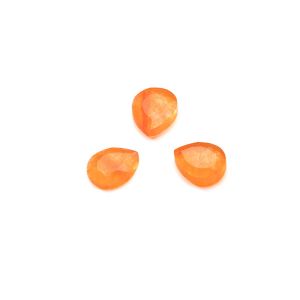 Pokles, plochý chrbát, Oranžový nefrit 5x6 MM GAVBARI