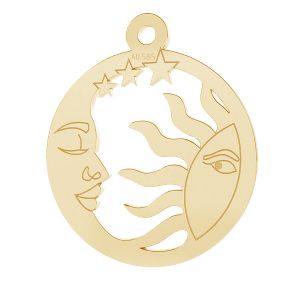 Měsíce a slunce privesek*zlato 585*LKZ14K-50139- 0,30 14x16 mm