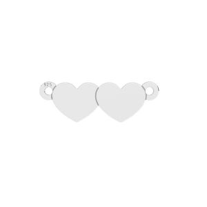 Srdce přívěšek stříbrný, LKM-3092 - 0,50 6,1x17,9 mm