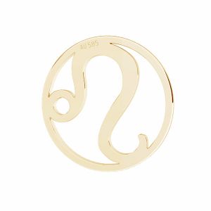 Přívěsek - lev znamení zvěrokruhu, zlato 14K, LKZ14K-50183 - 0,30 12x12 mm