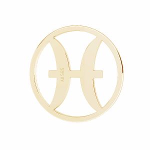 Přívěsek - ryby znamení zvěrokruhu, zlato 14K, LKZ14K-50186 - 0,30 12x12 mm