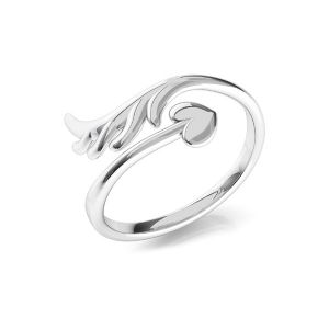 Srdce prsten stříbrny, U-RING ODL-00575 18,9x19 mm
