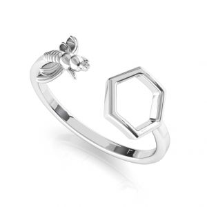 Včela prsten stříbrny, U-RING ODL-00576 18,9x19 mm