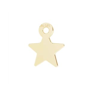 Hvězda mini přívěšek, zlato 14K, LKZ14K-50197 - 0,30 7x8,3 mm