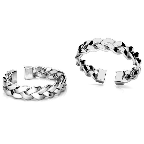 Prsten stříbrny, stříbro 925, U-RING ODL-01047 4,4x20,5 mm