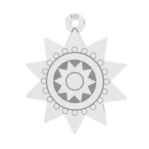 Hvězda přívěsek, stříbro 925, LKM-3171 - 0,50 14,5x17,3 mm