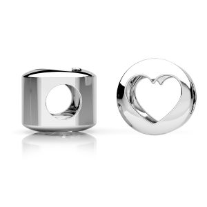 Srdce přívěsek beads, stříbrný 925, BDS OWS-00242 10x10 mm