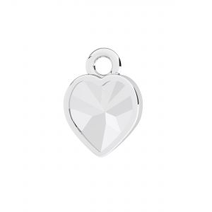Křišťálový přívěsek srdce*stříbro 925, ODL-00988 6,4x10 mm