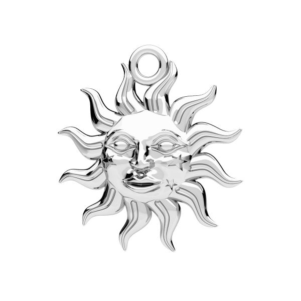 Přívěsek - Sluníčko plíšek*stříbro 925, ODL-01111 16,5x19,3 mm