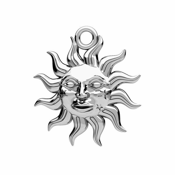 Přívěsek - Sluníčko plíšek*stříbro 925, ODL-01111 17x18,7 mm