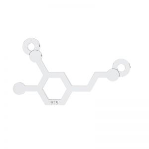 Dopamin chemický vzorec přívěsek, stříbro 925, LKM-3248 - 05 14,2x18,6 mm