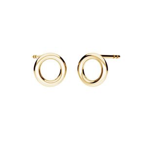 Kruhové náušnice*zlato 585*KLS-33 1,1x3,5 mm