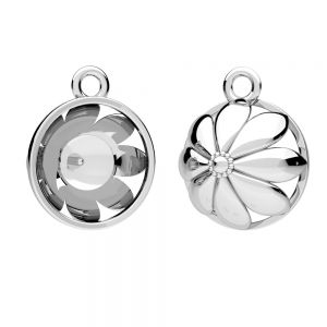 Přívěšek květ perla, stříbro 925, ODL-01220 12x15,8 mm