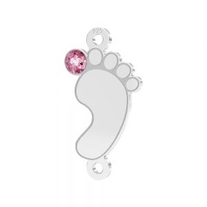 Dětské nohy přívěšek*stříbrný 925*LKM-3315 - 0,50 9x17 mm (pink crystal)