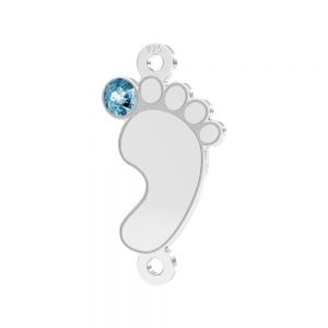 Dětské nohy přívěšek*stříbrný 925*LKM-3315 - 0,50 9x17 mm (aqua crystal)