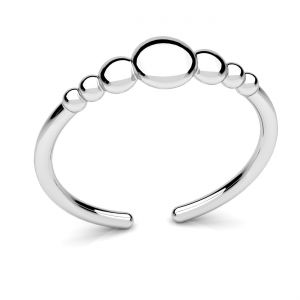 Prsten srdce stříbrny, stříbro 925, U-RING ODL-01266 4,5x19,5 mm