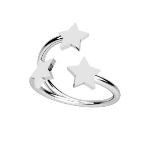Prsten hvězdy stříbrny, stříbro 925, U-RING OWS-00417 15x19,5 mm