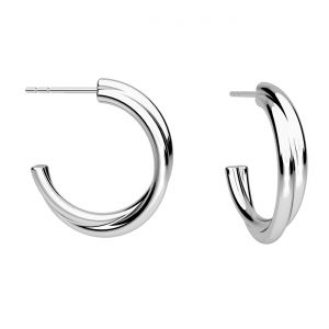Kolo náušnice, stříbrný 925, KLS ODL-01354 3,6x22 mm