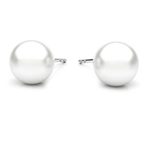 Náušnice - perla 8 mm, stříbro 925, KLS-40 8x19,2 mm