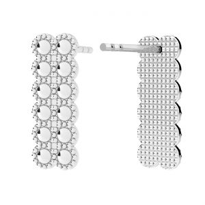 Obdélníkové náušnice, stříbrný 925, ODL-01089 KLS 5,2x14,5 mm